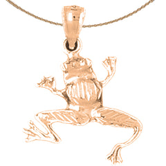 14K oder 18K Gold Frosch Anhänger