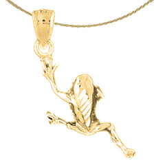 14K oder 18K Gold Frosch Anhänger