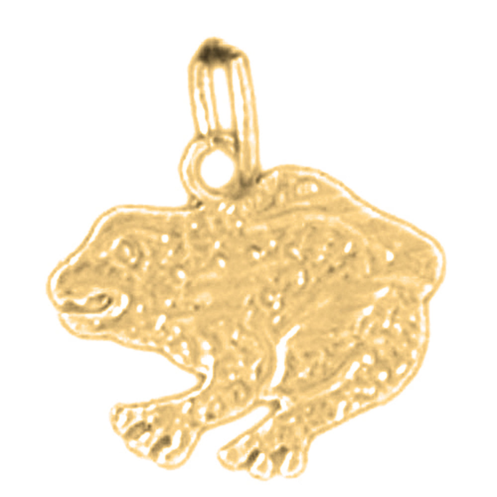 14K or 18K Gold Frog Pendant