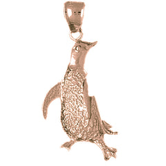 10K, 14K or 18K Gold Penguin Pendant