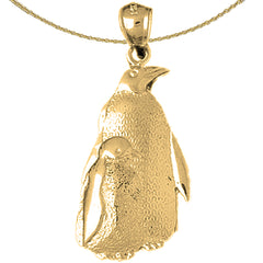 10K, 14K or 18K Gold Penguin Pendant