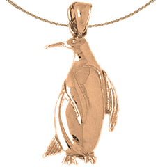 14K oder 18K Gold Pinguin Anhänger