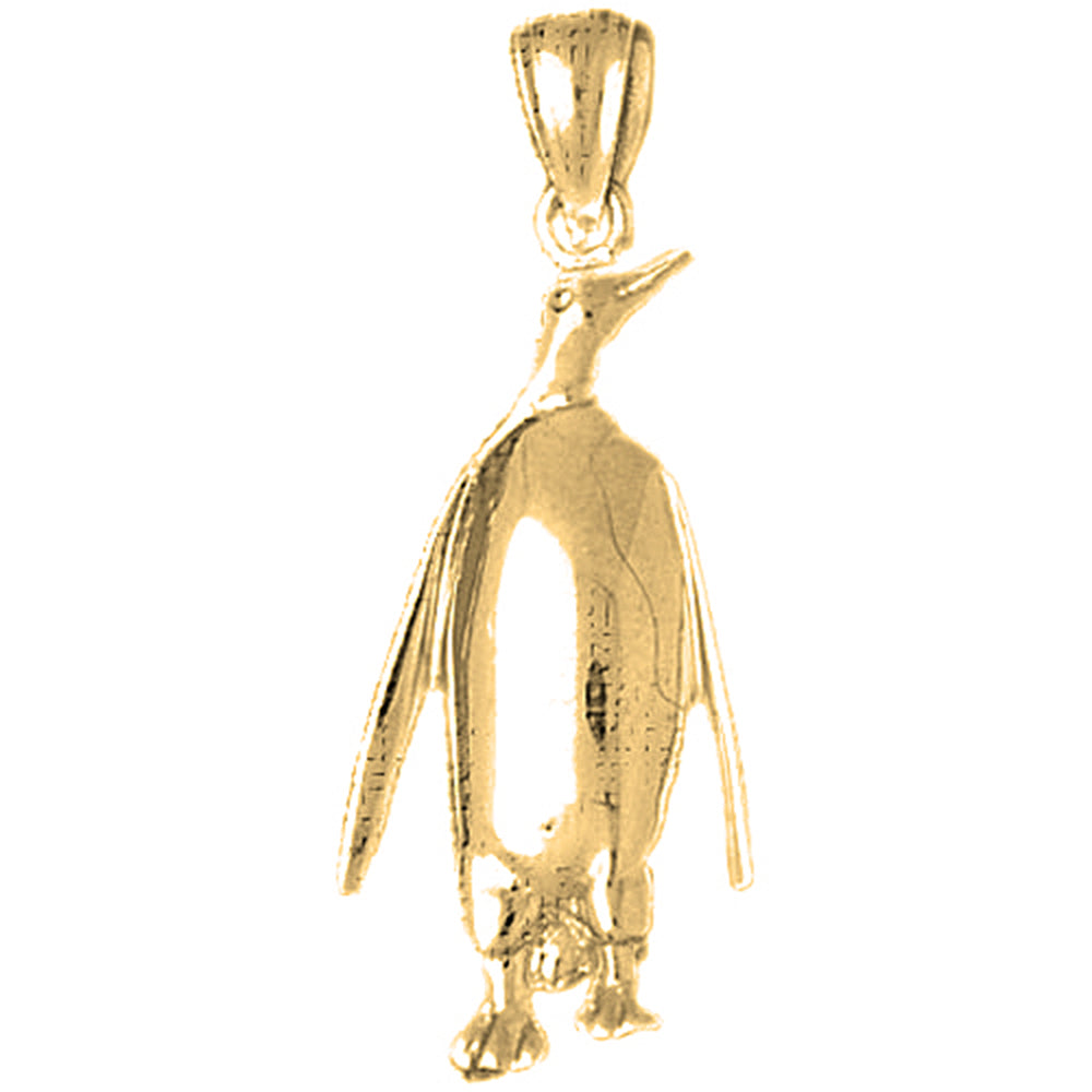 10K, 14K or 18K Gold Penguin Pendant