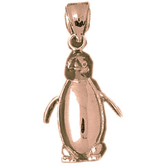 10K, 14K or 18K Gold Penguin Pendant