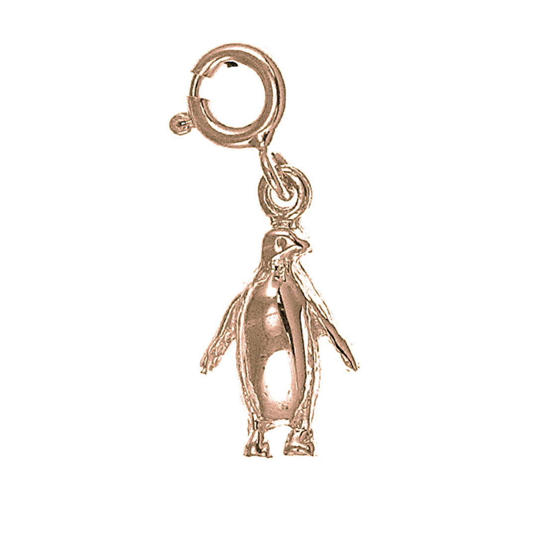 14K or 18K Gold Penguin Pendant