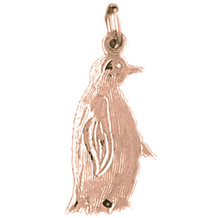 14K or 18K Gold Penguin Pendant