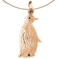 14K or 18K Gold Penguin Pendant