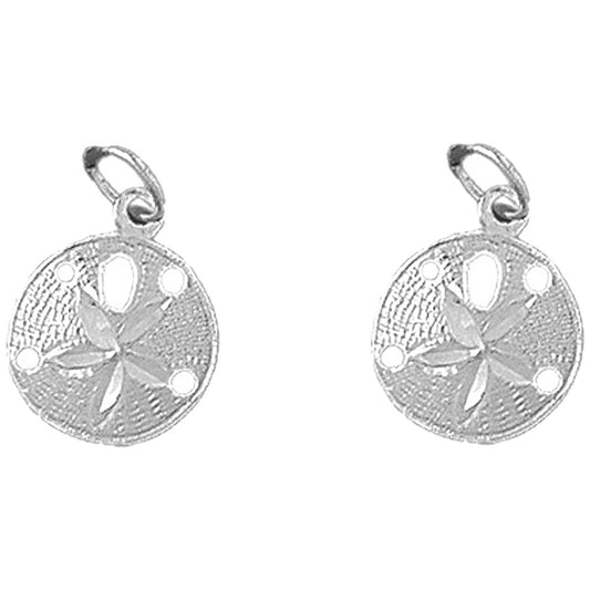 Sterling Silver 17mm Sand Dollar Earrings