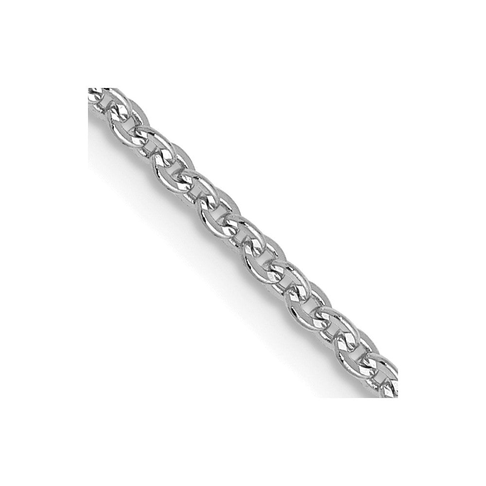 14K White Gold 1.7mm Flat Cable Chain