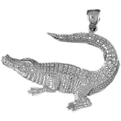 10K, 14K or 18K Gold Crocodile Pendant