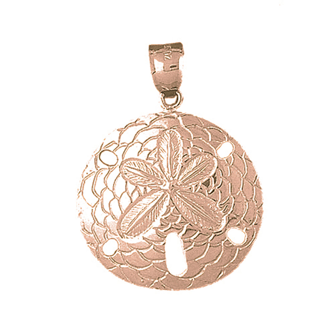 10K, 14K or 18K Gold Sand Dollar Pendant