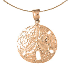 10K, 14K or 18K Gold Sand Dollar Pendant