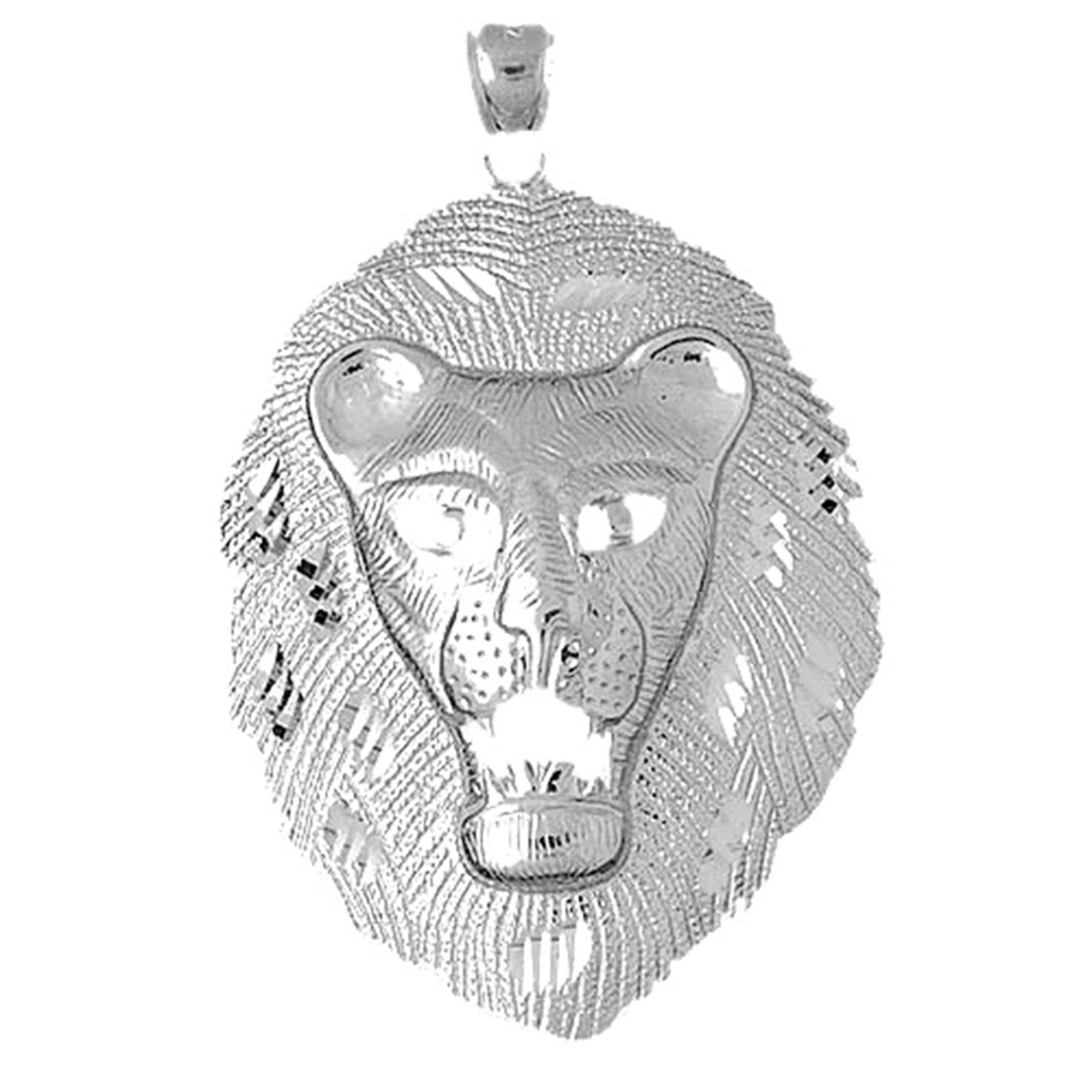 10K, 14K or 18K Gold Lion Head Pendant