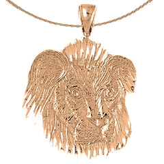 10K, 14K or 18K Gold Lion Head Pendant