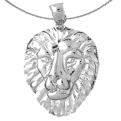 10K, 14K or 18K Gold Lion Head Pendant