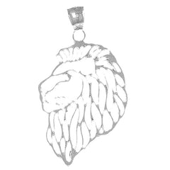 10K, 14K or 18K Gold Lion Head Pendant