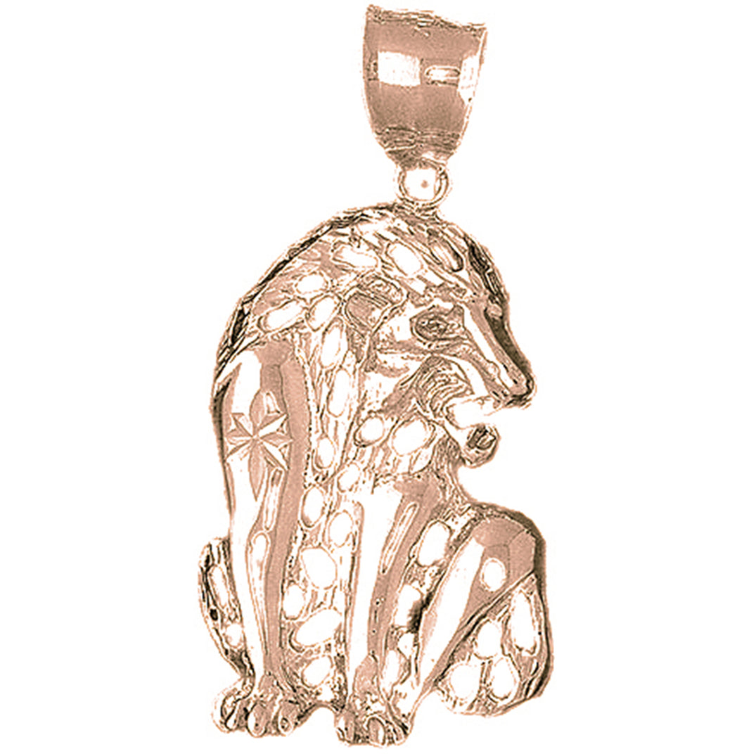 10K, 14K or 18K Gold Lion Pendant