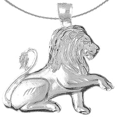 10K, 14K or 18K Gold Lion Pendant