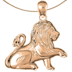 Löwenanhänger aus 10 Karat, 14 Karat oder 18 Karat Gold