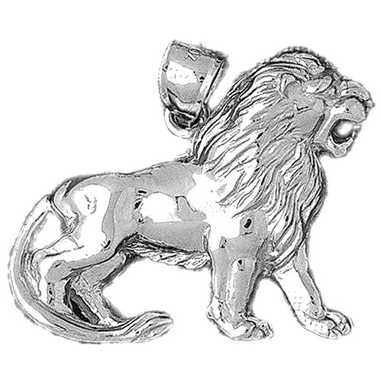 10K, 14K or 18K Gold Lion Pendant