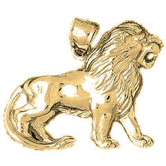 10K, 14K or 18K Gold Lion Pendant