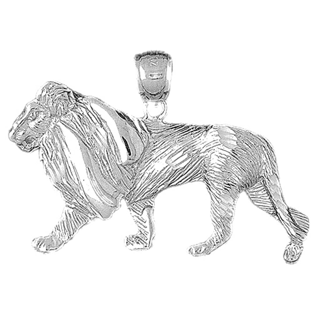 10K, 14K or 18K Gold Lion Pendant