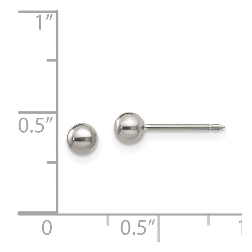 Inverness Titanium 4mm Ball Post Earrings