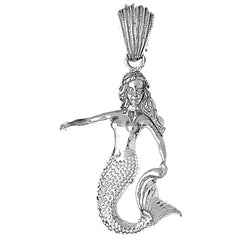 10K, 14K or 18K Gold Mermaid Pendant