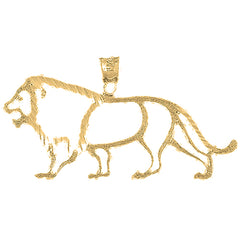 14K or 18K Gold Lion Pendant