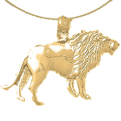 10K, 14K or 18K Gold Lion Pendant