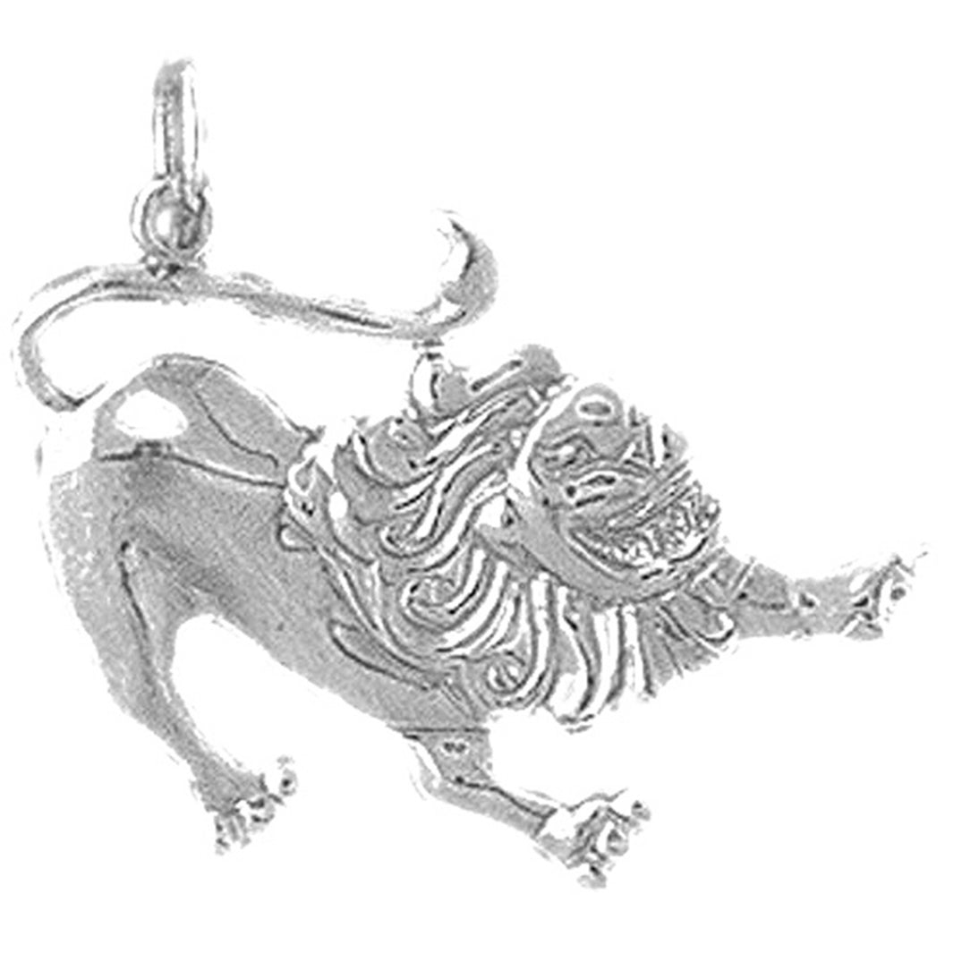 14K or 18K Gold Lion Pendant