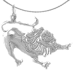 14K or 18K Gold Lion Pendant