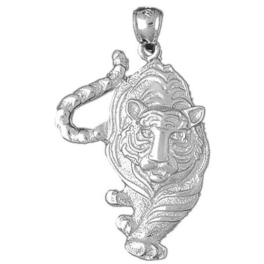 10K, 14K or 18K Gold Tiger Pendant