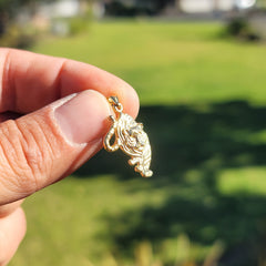 10K, 14K or 18K Gold Tiger Pendant