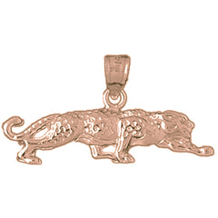 14K or 18K Gold Leopard Pendant