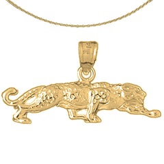 14K oder 18K Gold Leopardenanhänger