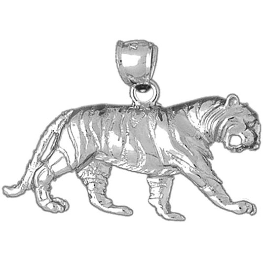 10K, 14K or 18K Gold Tiger Pendant