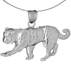 10K, 14K or 18K Gold Tiger Pendant