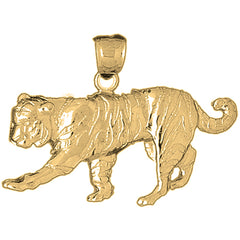 10K, 14K or 18K Gold Tiger Pendant