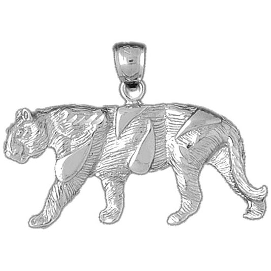 10K, 14K or 18K Gold Tiger Pendant