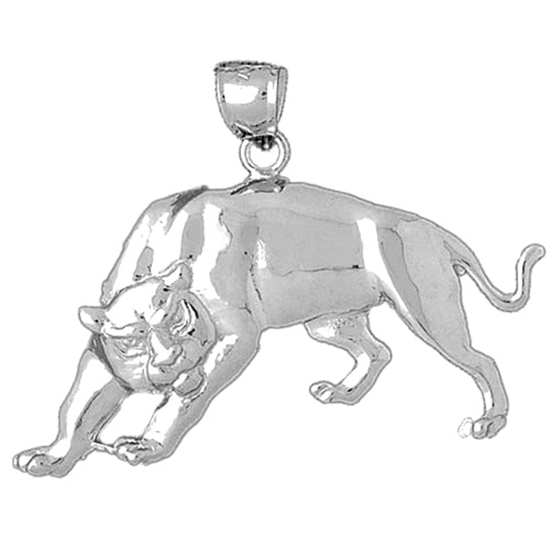 10K, 14K or 18K Gold Panther Pendant