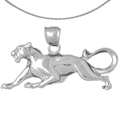 10K, 14K or 18K Gold Panther Pendant