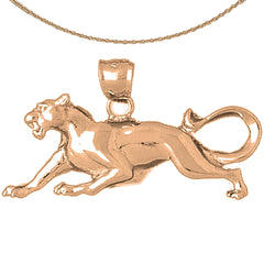 Panther-Anhänger aus 10 Karat, 14 Karat oder 18 Karat Gold