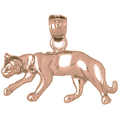 10K, 14K or 18K Gold Panther Pendant