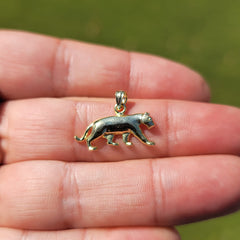 14K or 18K Gold Panther Pendant