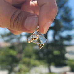 14K or 18K Gold Horse Head Pendant