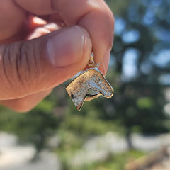 14K or 18K Gold Horse Head Pendant