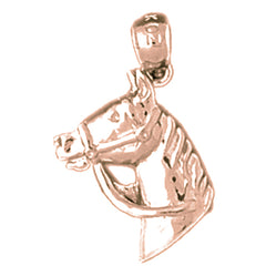 14K or 18K Gold Horse Head Pendant