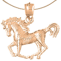 14K or 18K Gold Horse Pendant