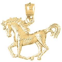 14K or 18K Gold Horse Pendant